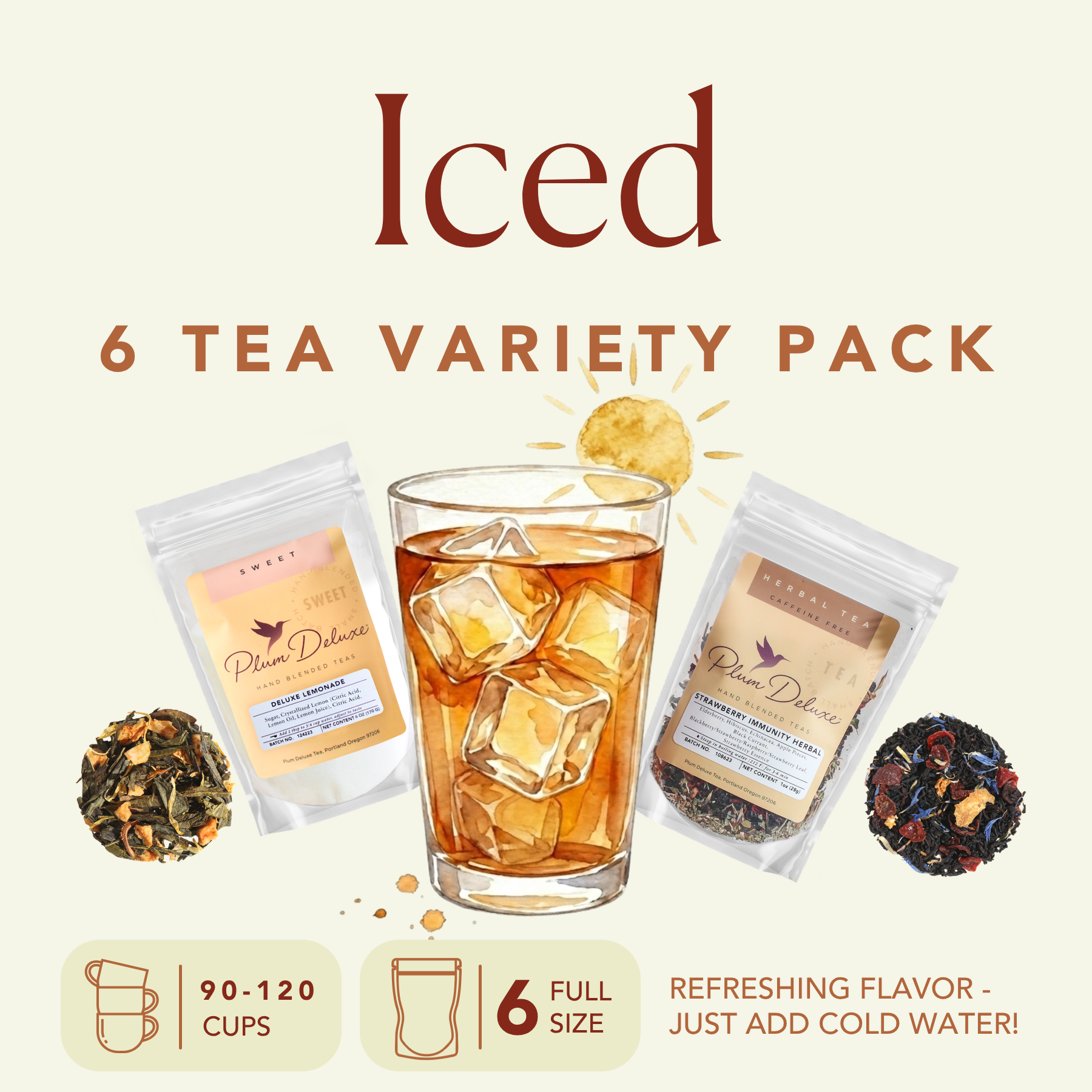 Iced Tea Variety Pack [6-Pack Variety of Flavors]