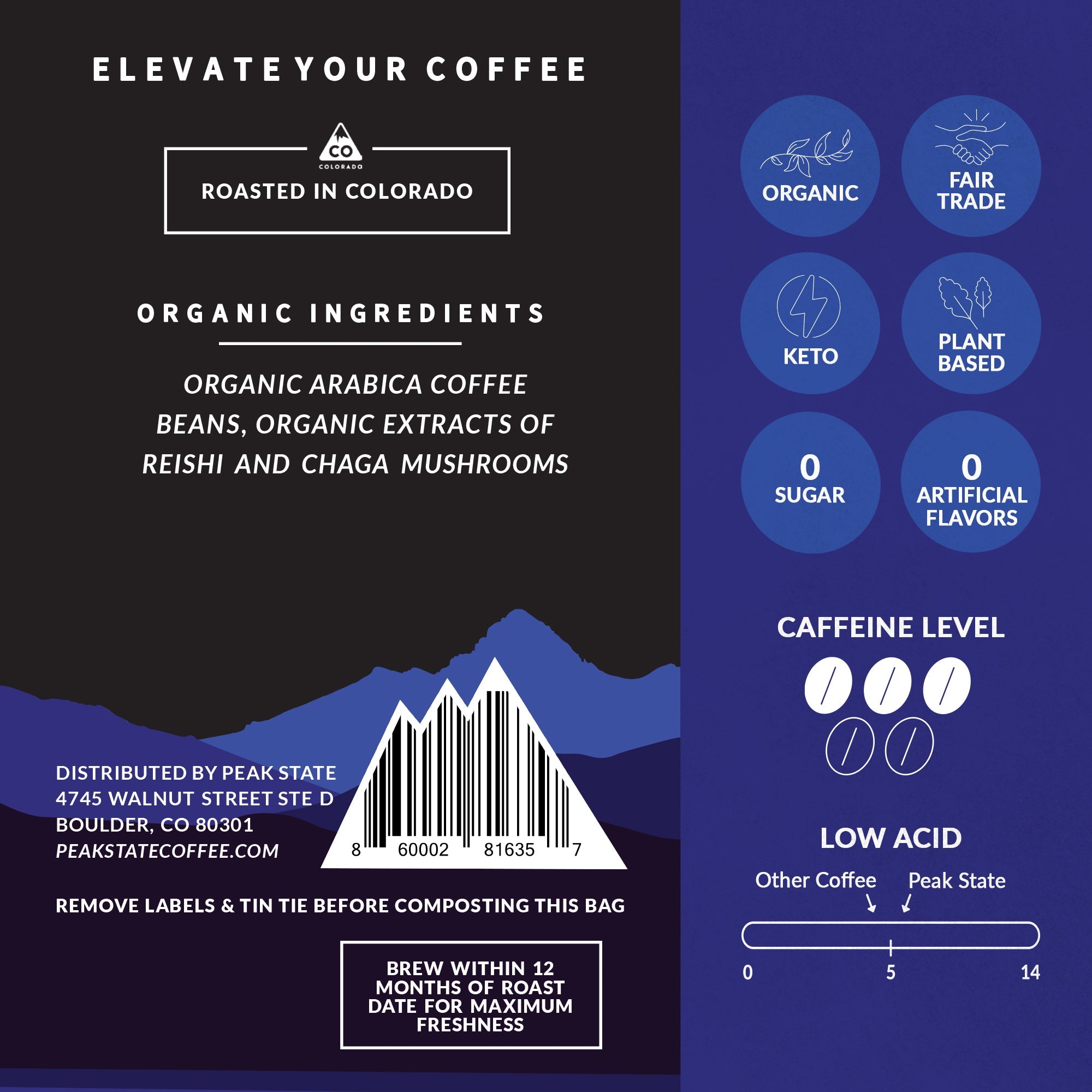 [FM] STRESS LESS Dark Roast - 5lb Whole Bean