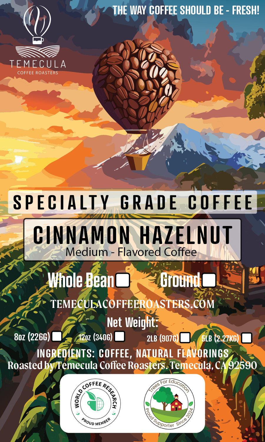Cinnamon Hazelnut Flavored Coffee