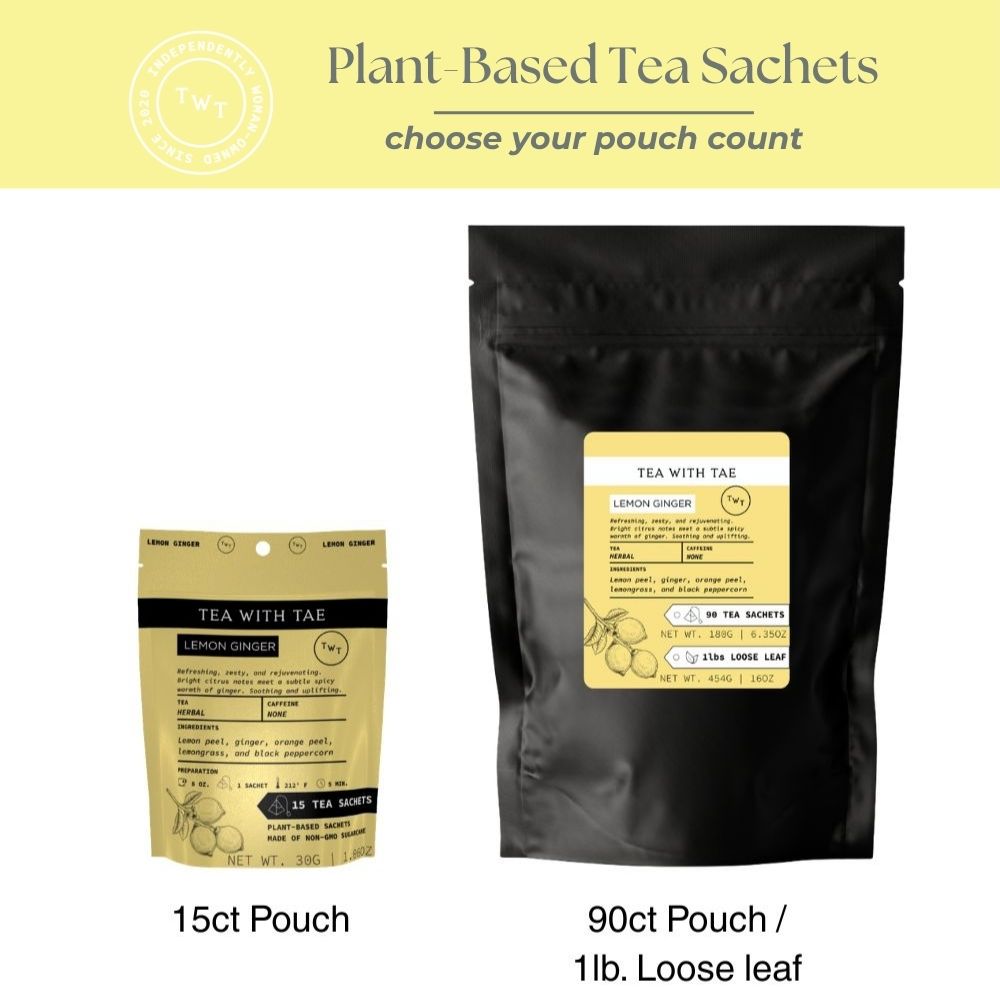 Lemon Ginger Hot Tea  Pouch