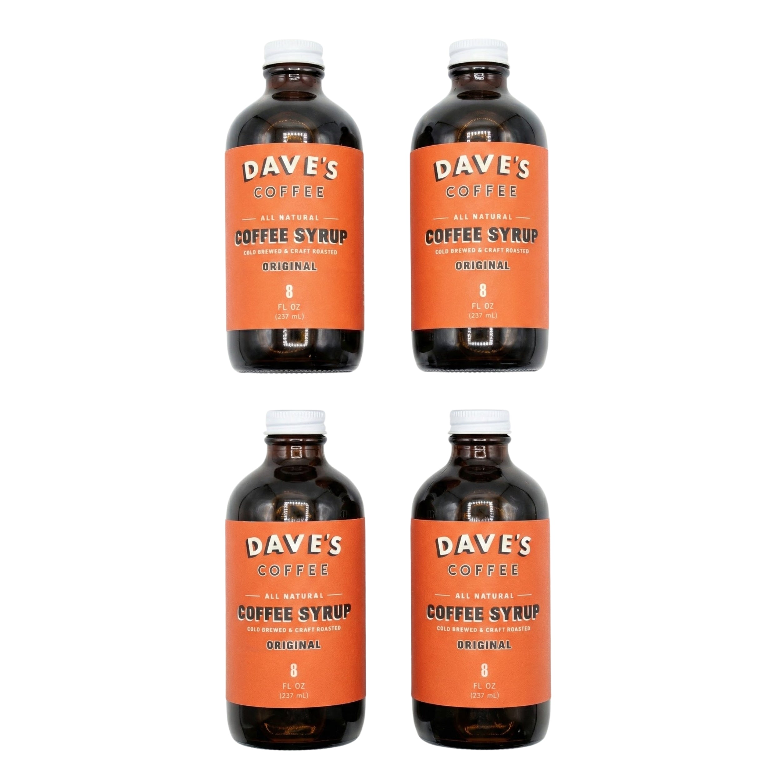 Coffee Milk Syrup 4-Pack | All Natural Original | 8oz Gift Size
