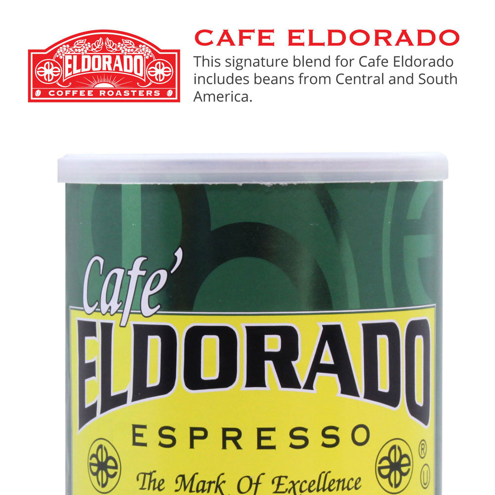 Café Eldorado Espresso – Ground, 9 oz Can Decaf