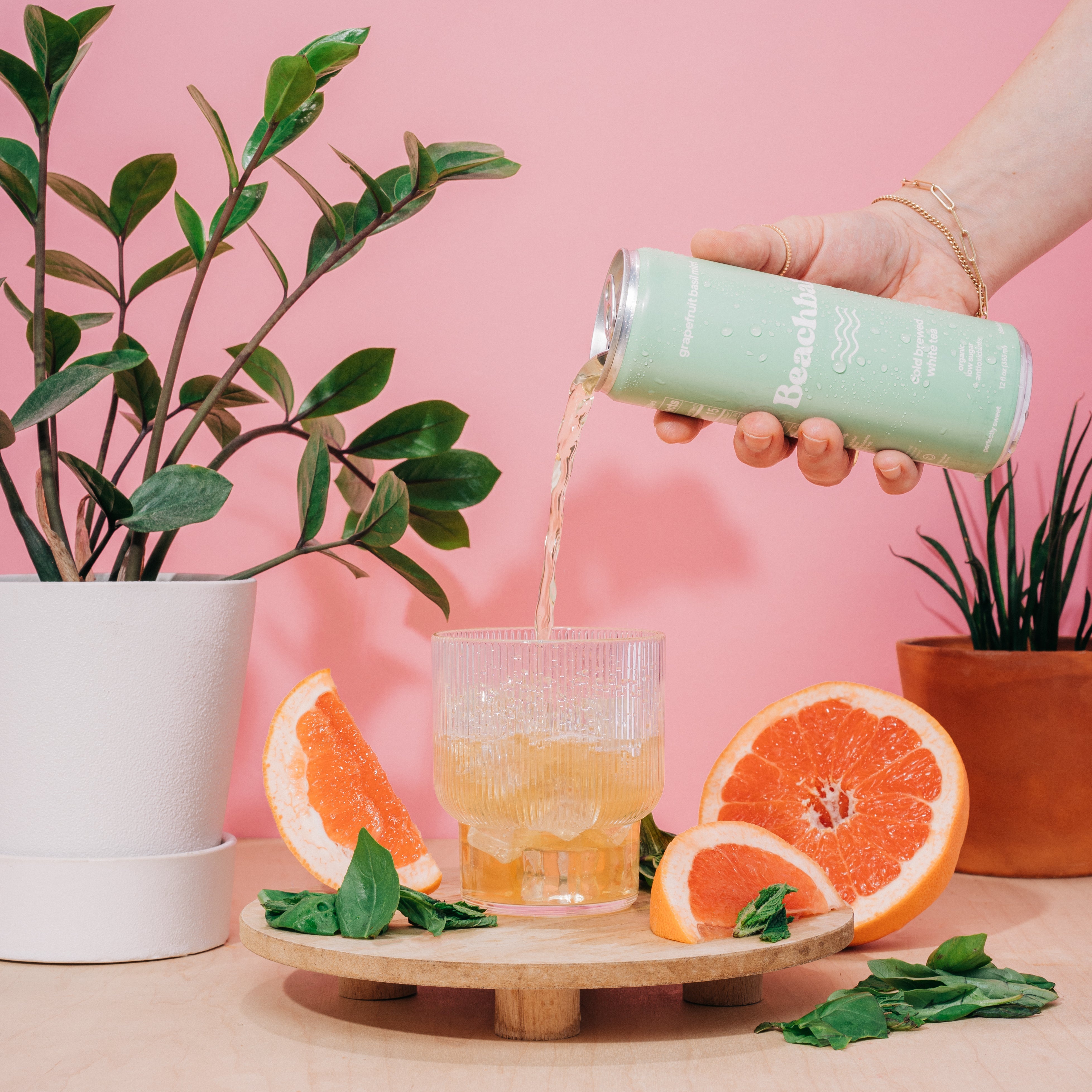 Organic Iced Tea [Grapefruit Basil Mint]