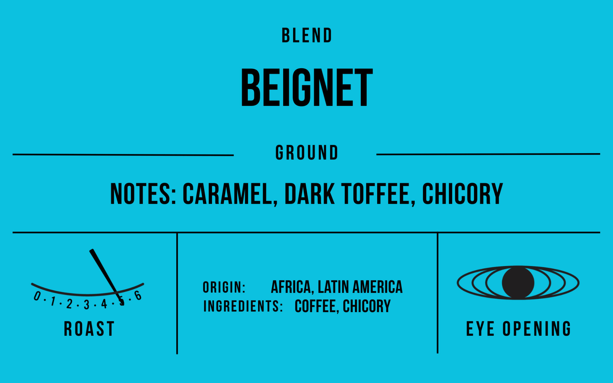 Beignet - Chicory Blended Coffee, Ground Only