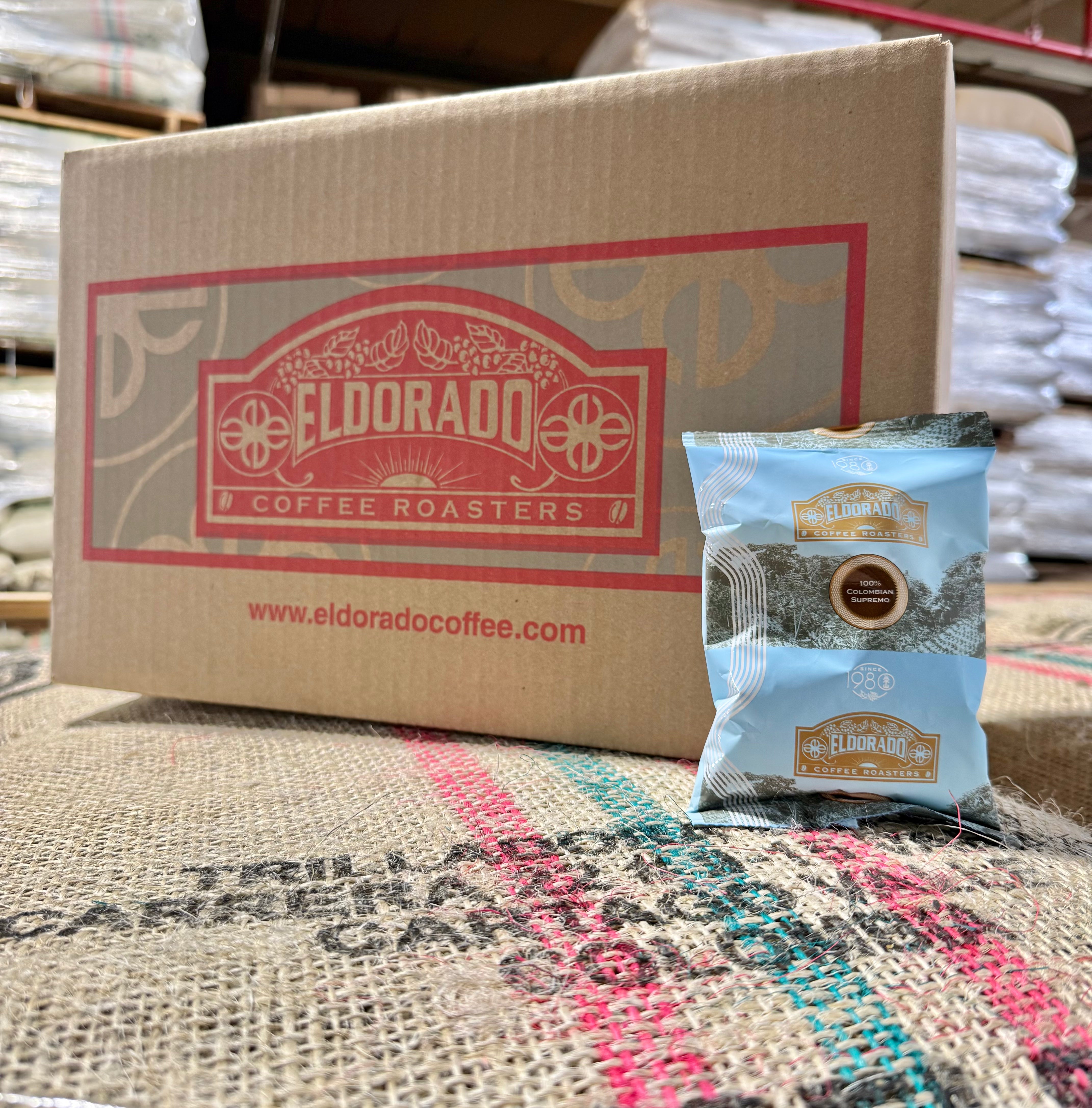 100% Colombian Supremo Coffee - Drip Grind Pre-Measured Coffee Fractional Pack 2.5oz 40ct