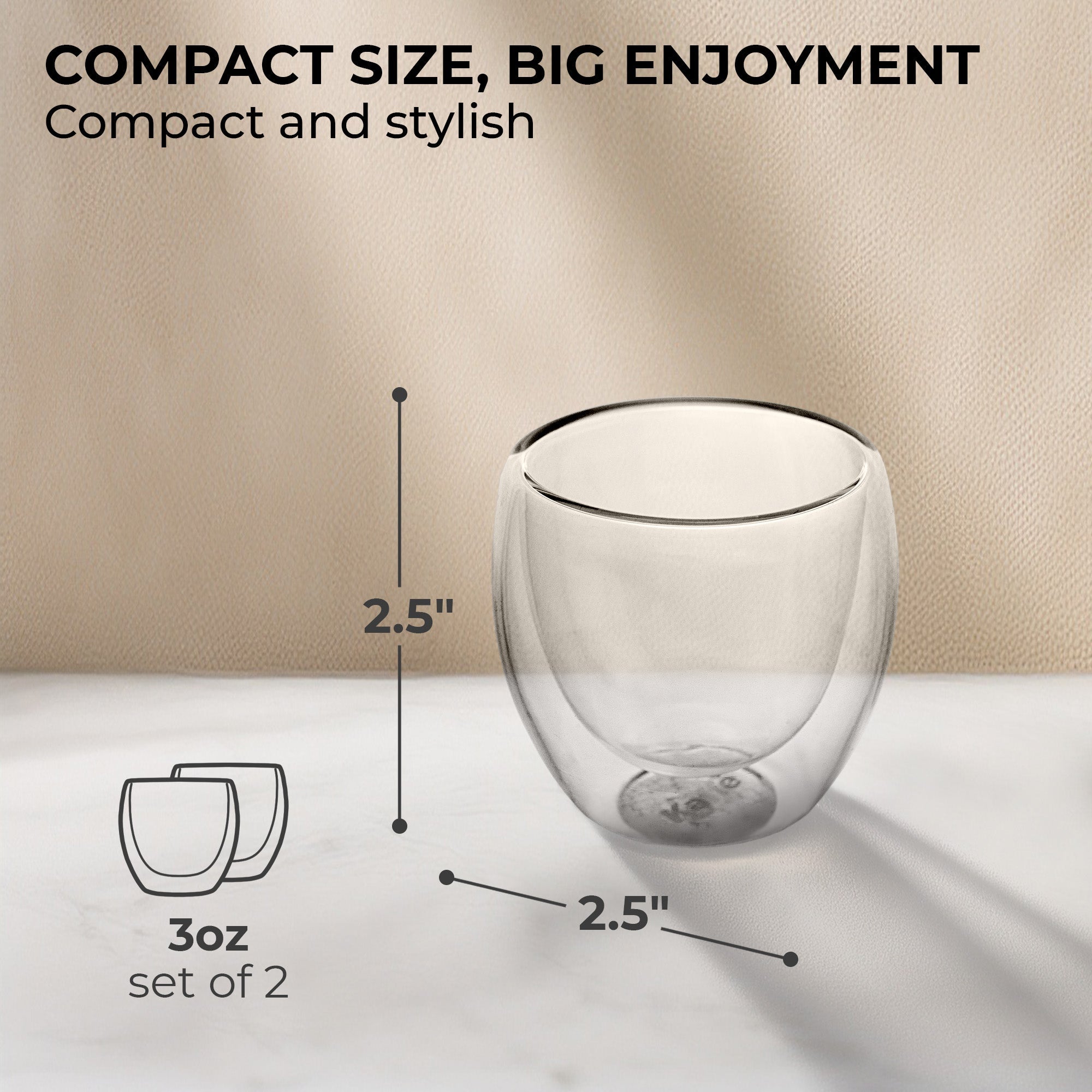 3oz Espresso Cup Set, KF4040