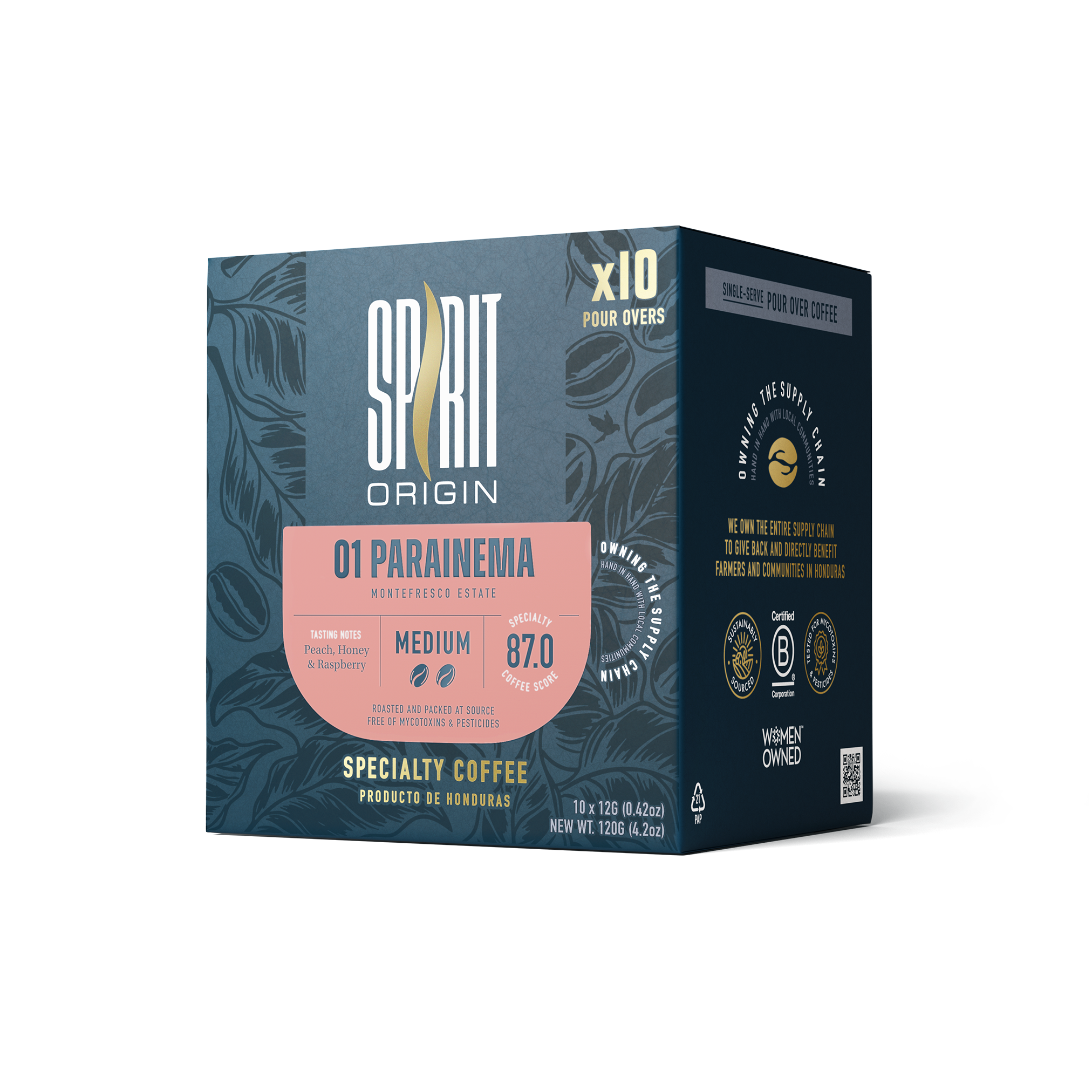 Single-Serve Pour-Over Drip Coffee Bags – Parainema Medium Roast Specialty Coffee (10-Pack)