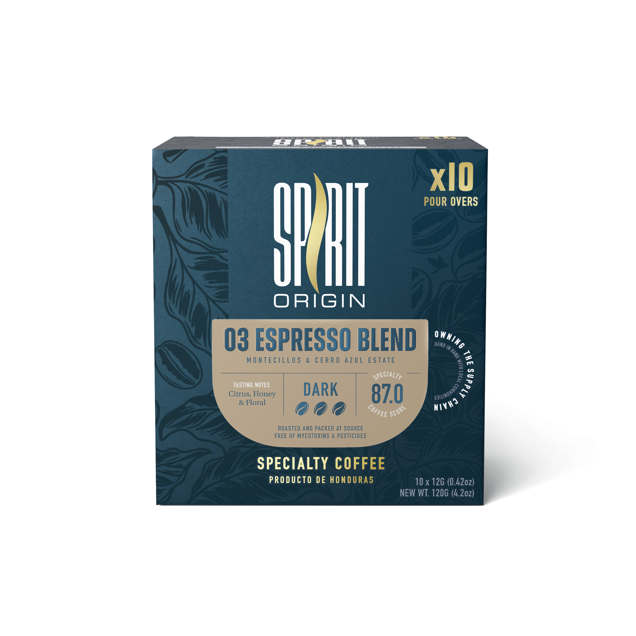 Single-Serve Pour-Over Drip Coffee Bags – Espresso Blend Specialty Coffee (10-Pack)
