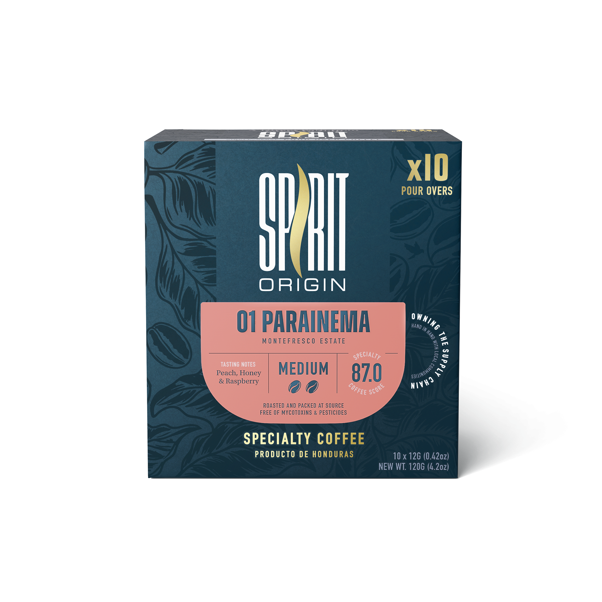 Single-Serve Pour-Over Drip Coffee Bags – Parainema Medium Roast Specialty Coffee (10-Pack)