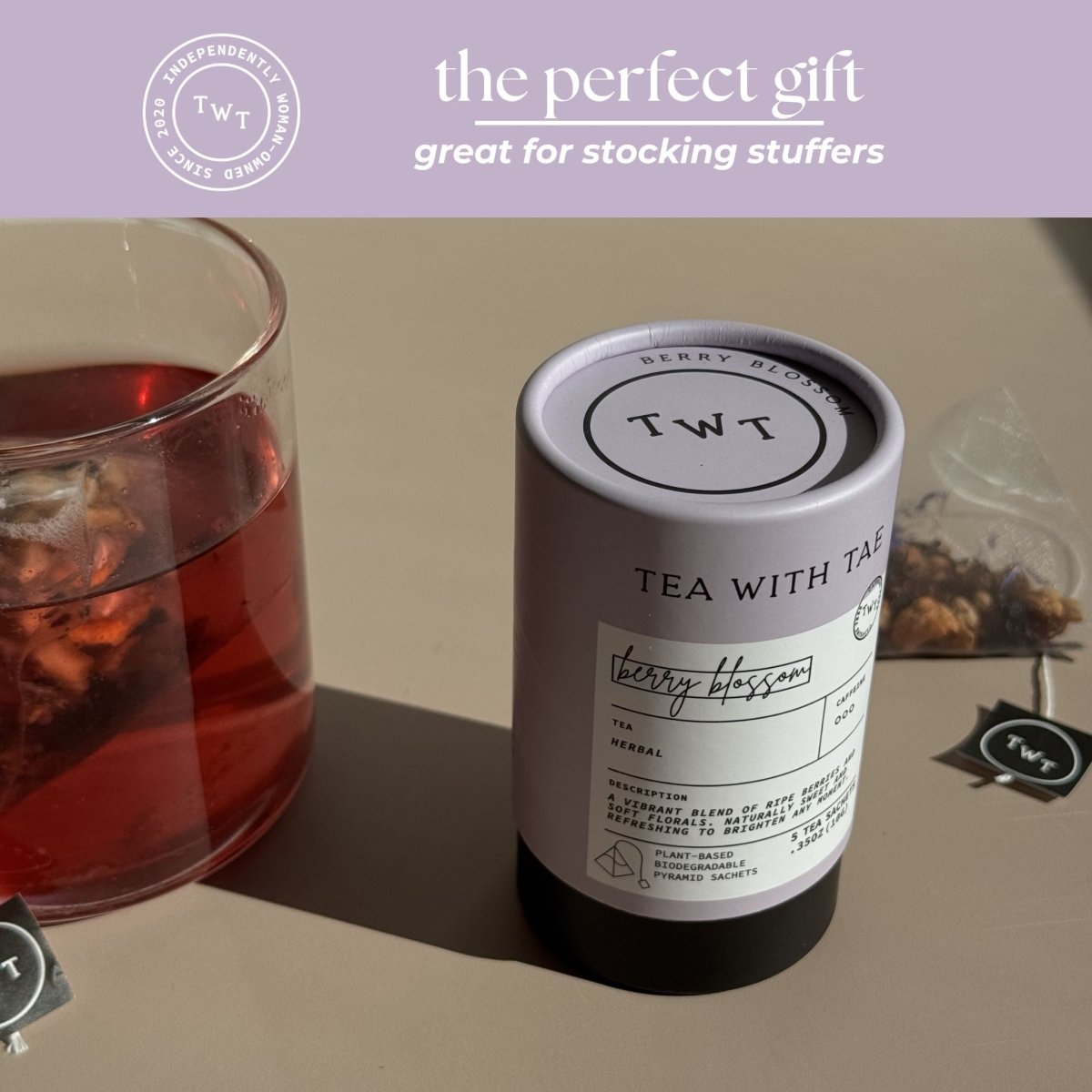 Berry Blossom Mini Tea Tube (5 tea bags)