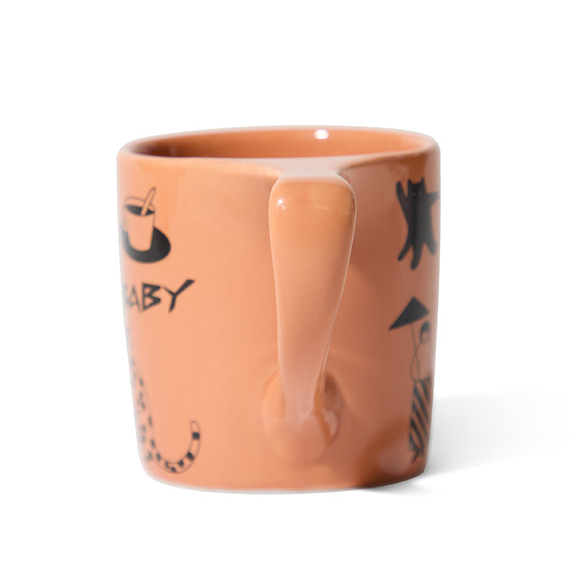 notNeutral x Katya Krasnova Lino Coffee Mug (10oz) - Cats & Tats Papaya