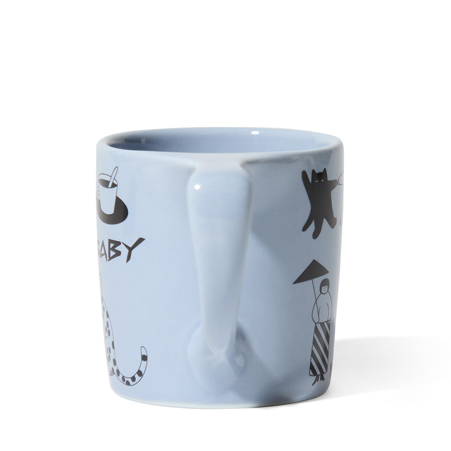 notNeutral x Katya Krasnova Lino Coffee Mug (10oz) - Cats & Tats Periwinkle