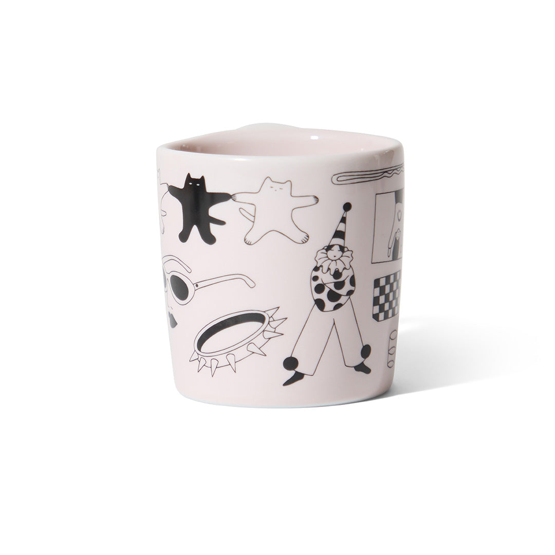notNeutral x Katya Krasnova Lino Coffee Mug (10oz) - Cats & Tats Pink