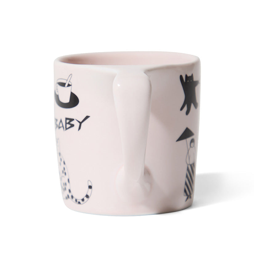 notNeutral x Katya Krasnova Lino Coffee Mug (10oz) - Cats & Tats Pink