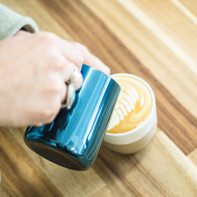 Barista Basics Milk Frothing Pitcher, 20oz, Blue