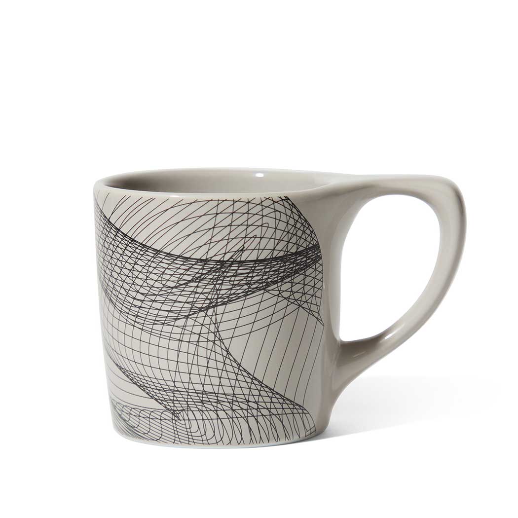 notNeutral x Chaim Machlev Lino Coffee Mug (10oz) - Dots to Lines Gray