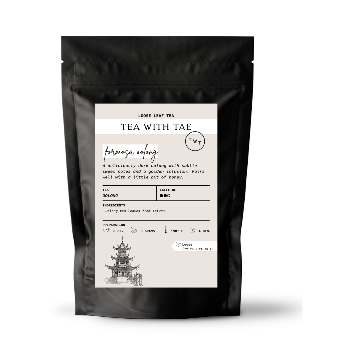 Formosa Oolong Loose Leaf Tea Pouch (2oz. or 1lbs.)
