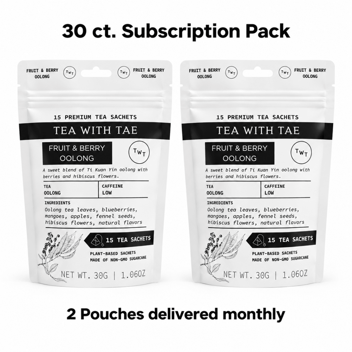 Fruit & Berry Oolong Hot Tea Pouch