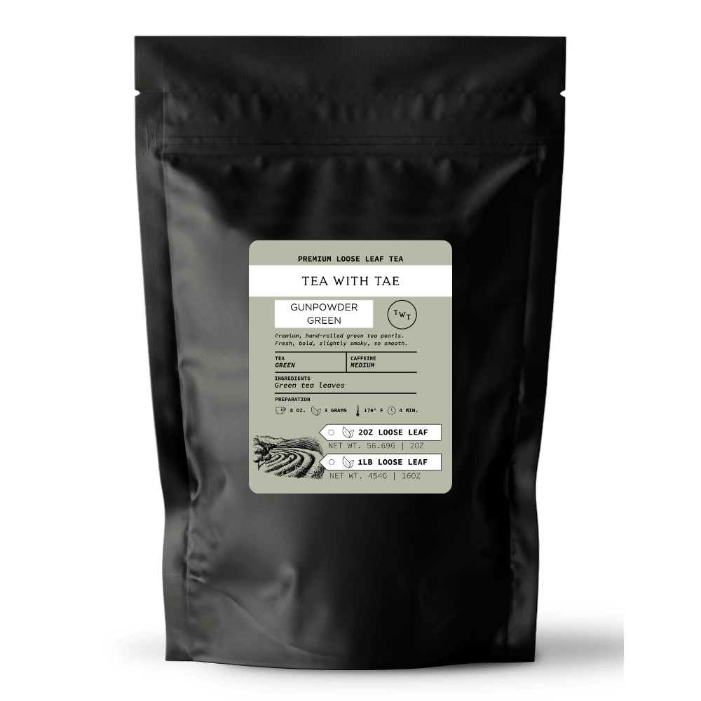 Gunpowder Green Loose Leaf Hot Tea Pouch (2oz. or 1lb.)
