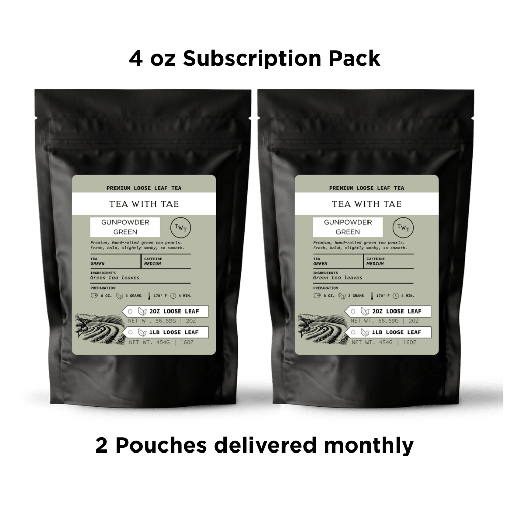 Gunpowder Green Loose Leaf Hot Tea Pouch (2oz. or 1lb.)