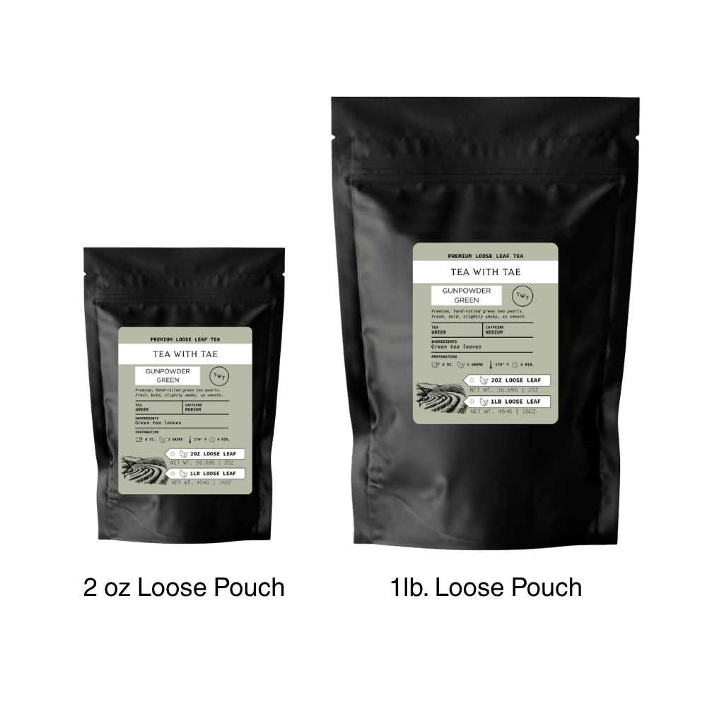 Gunpowder Green Loose Leaf Hot Tea Pouch (2oz. or 1lb.)