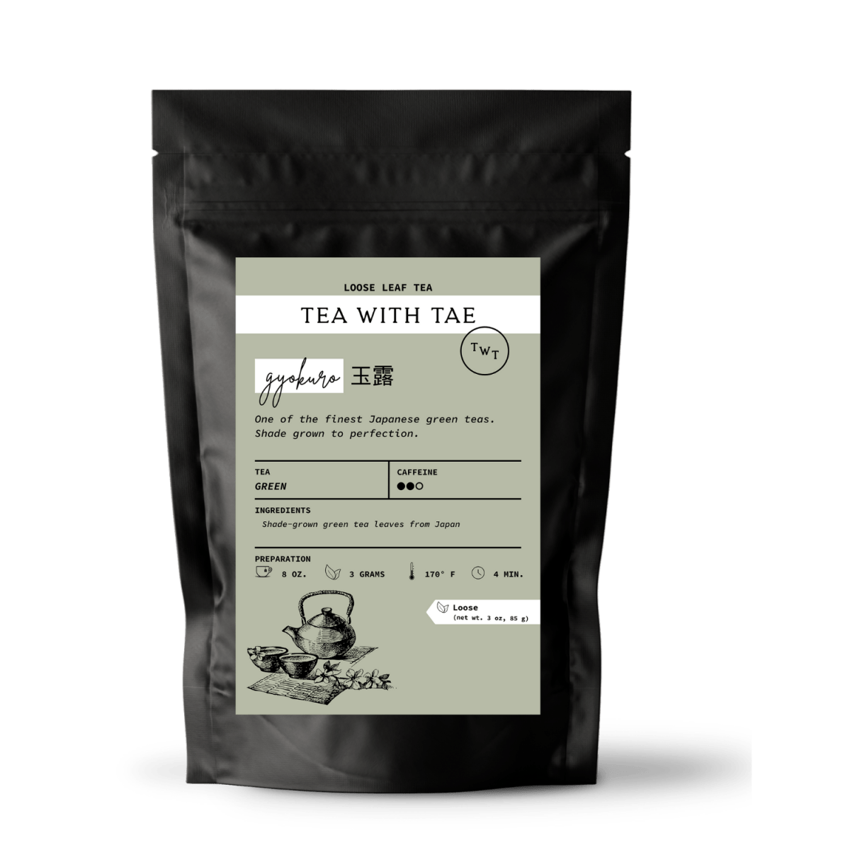 Gyokuro Loose Leaf Green Tea Pouch (2oz. or 1lbs.)