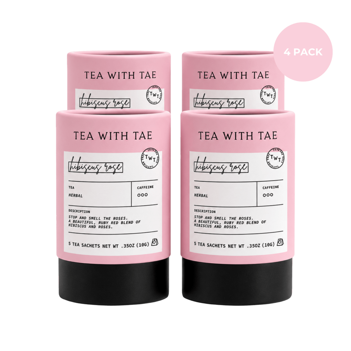 Hibiscus Rose Mini Tea Tube (5 tea bags)