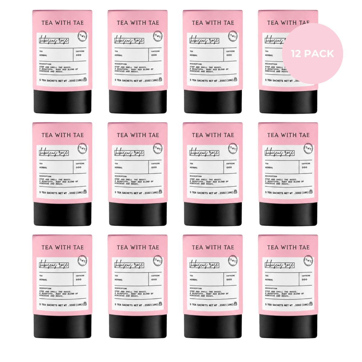 Hibiscus Rose Mini Tea Tube (5 tea bags)