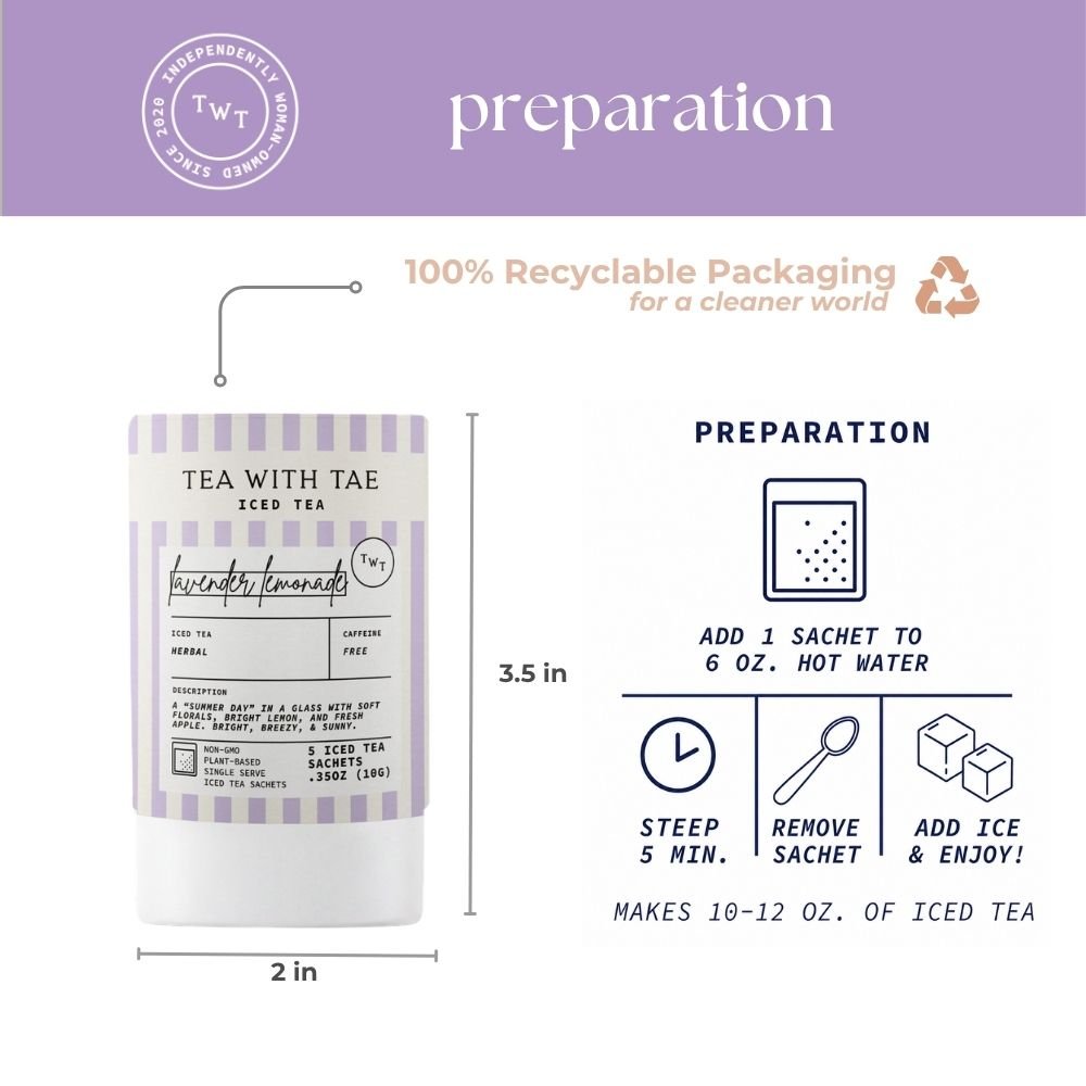 Lavender Lemonade Iced Mini Tea Tube (5 iced sachets)