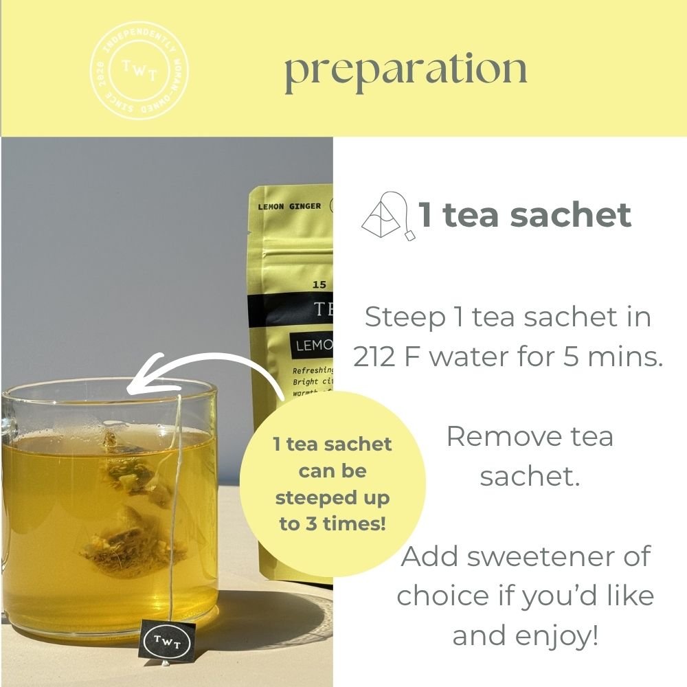 Lemon Ginger Hot Tea  Pouch