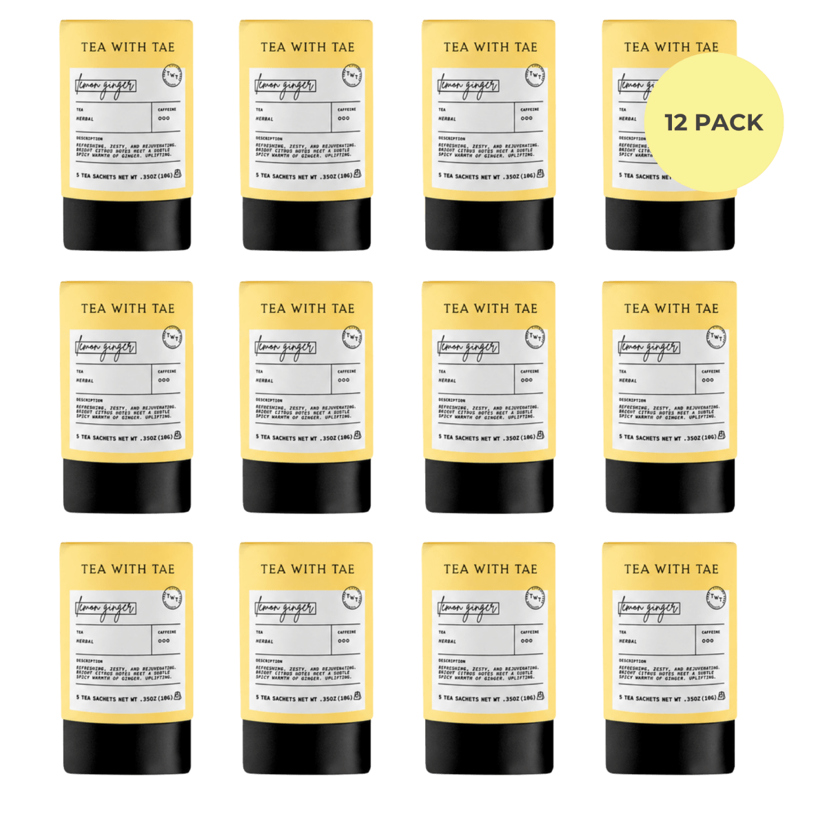 Lemon Ginger Mini Tea Tube (5 tea bags)