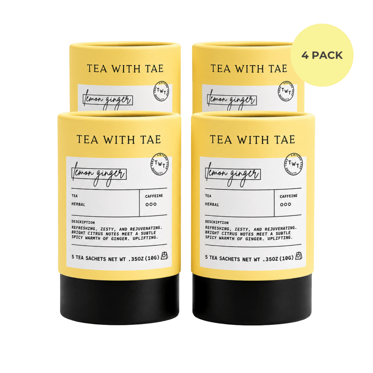 Lemon Ginger Mini Tea Tube (5 tea bags)
