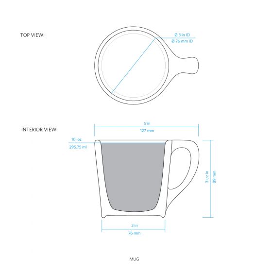 10oz Lino Diner Coffee Mug - Rhubarb