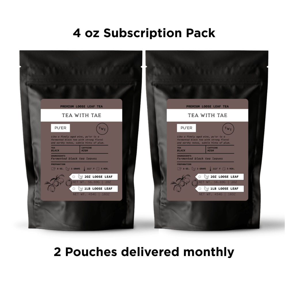 Pu'er Loose Leaf Hot Tea Pouch (2oz. or 1lb.)