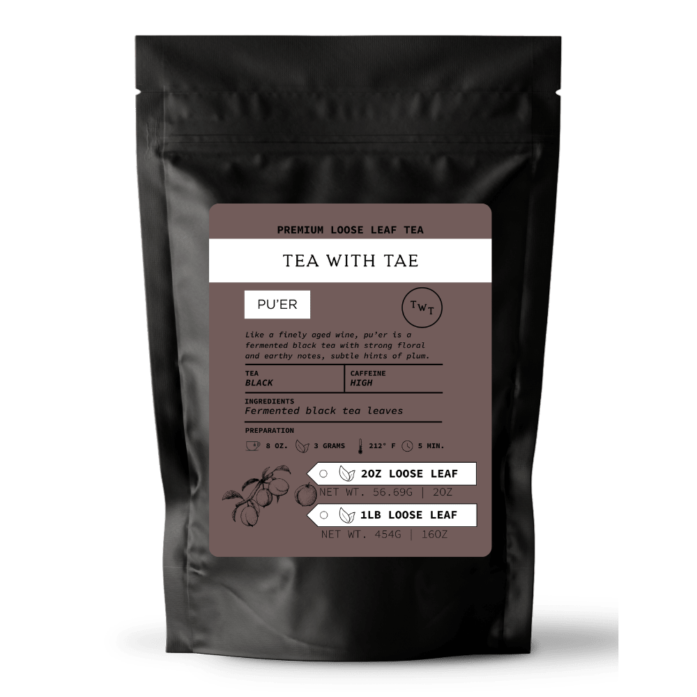 Pu'er Loose Leaf Hot Tea Pouch (2oz. or 1lb.)