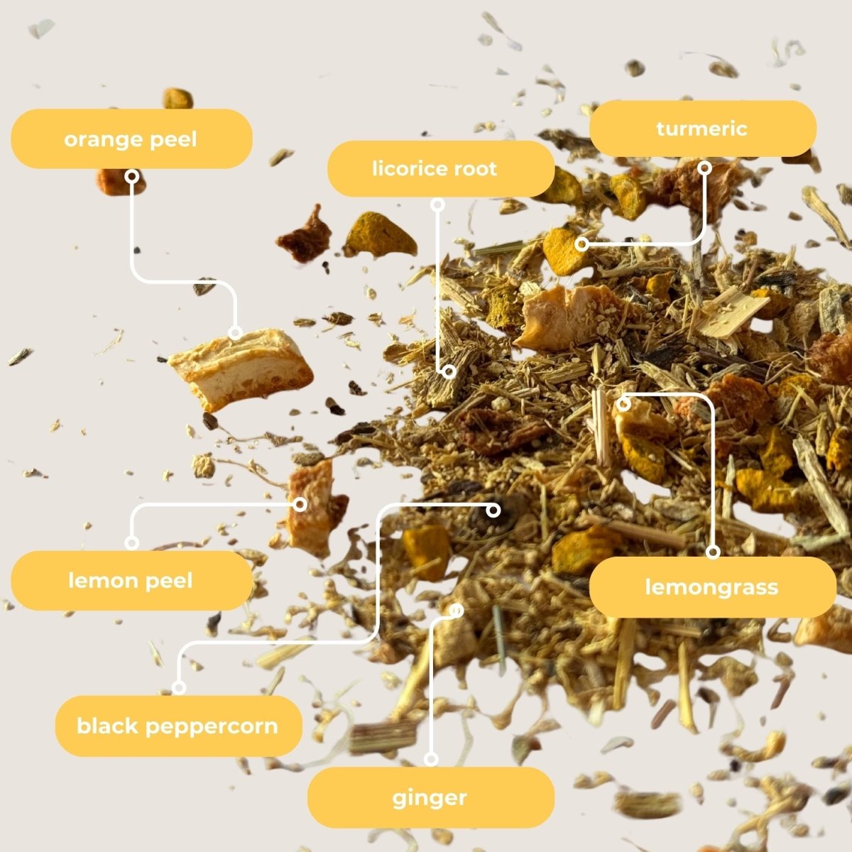 Turmeric Ginger Mini Tea Tube (5 tea bags)